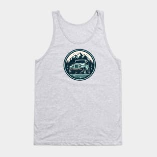 Jeep Wrangler In the Mountains Mint Green or Earl Color Tank Top